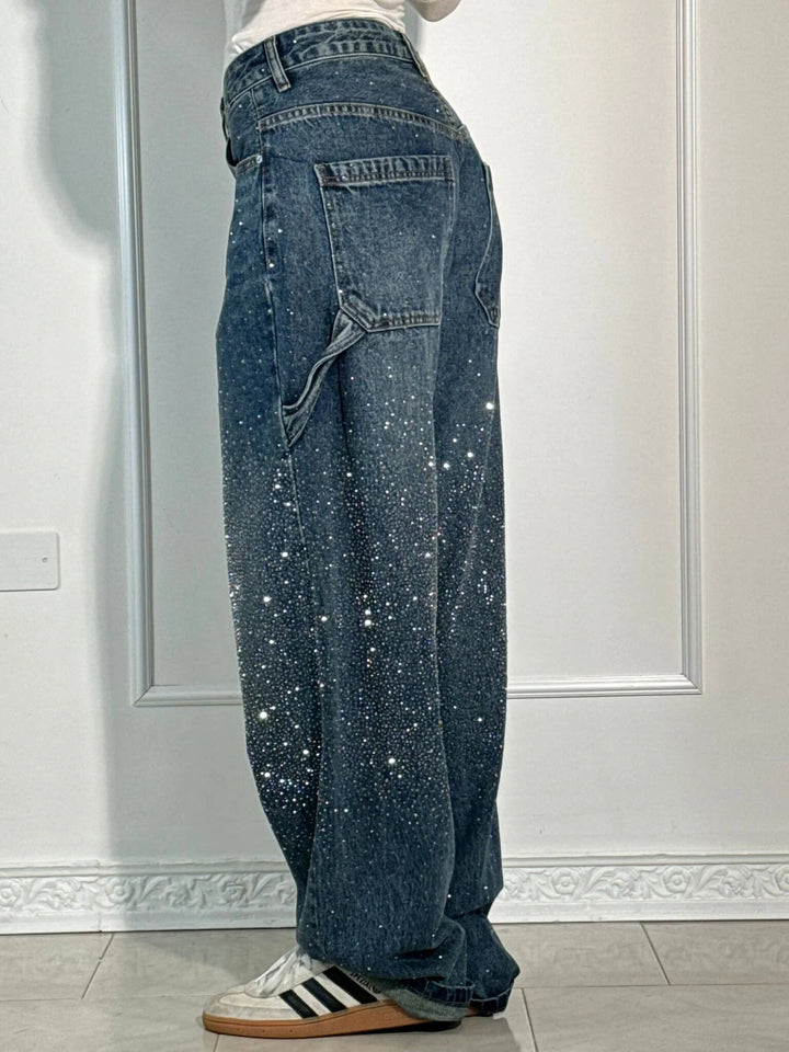 Calypso - Hoch geschnittene Hose mit weitem Bein und Knopftaschen
