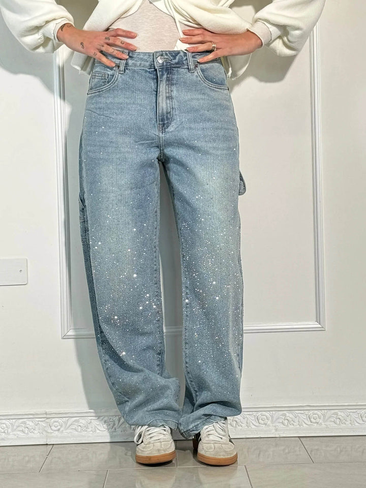 Calypso - Hoch geschnittene Hose mit weitem Bein und Knopftaschen