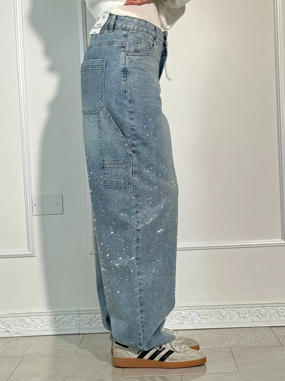 Calypso - Hoch geschnittene Hose mit weitem Bein und Knopftaschen