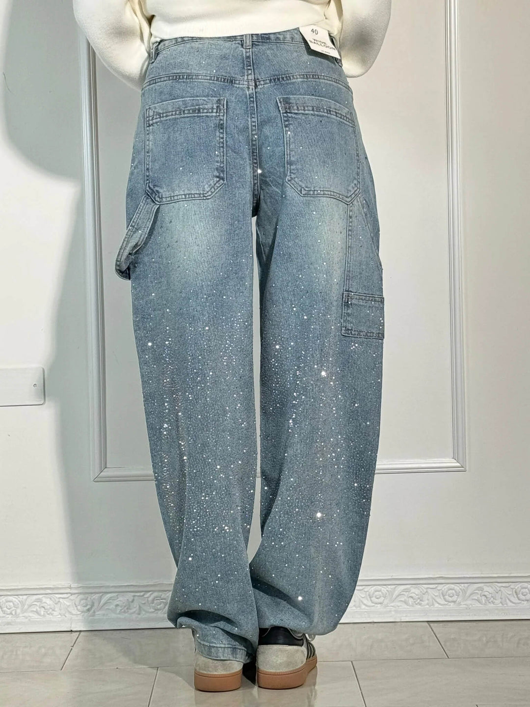 Calypso - Hoch geschnittene Hose mit weitem Bein und Knopftaschen